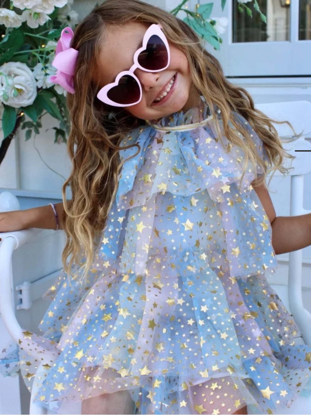 Lola & The Boys - Sparkling Star Tulle Kids Costume Dress -